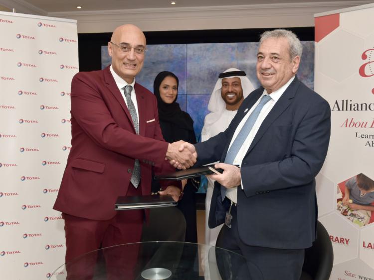 TOTAL IN THE UAE SIGNS A MOU AGREEMENT WITH ALLIANCE FRANCAISE UNITED ARAB EMIRATES
